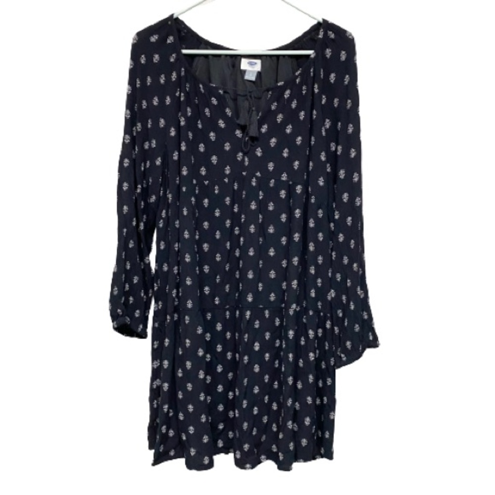 Old Navy Women's Long Sleeve Lined‎ Black Mini Dress Size LG